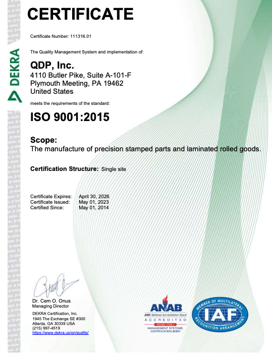 QDP Cert